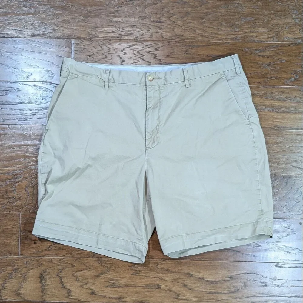 Polo Ralph Lauren Mens Shorts Sz 40 Beige Khaki Chino Stretch Classic Fit Casual